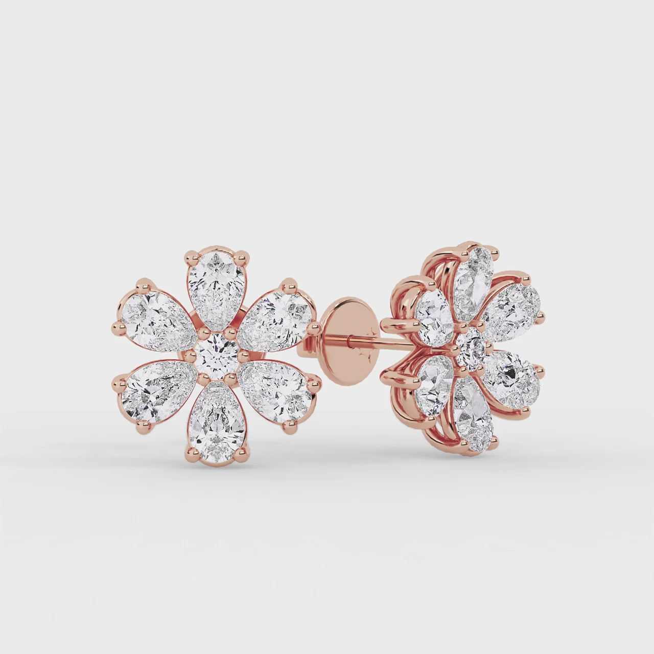 Flora Earring trois Rose Gold
