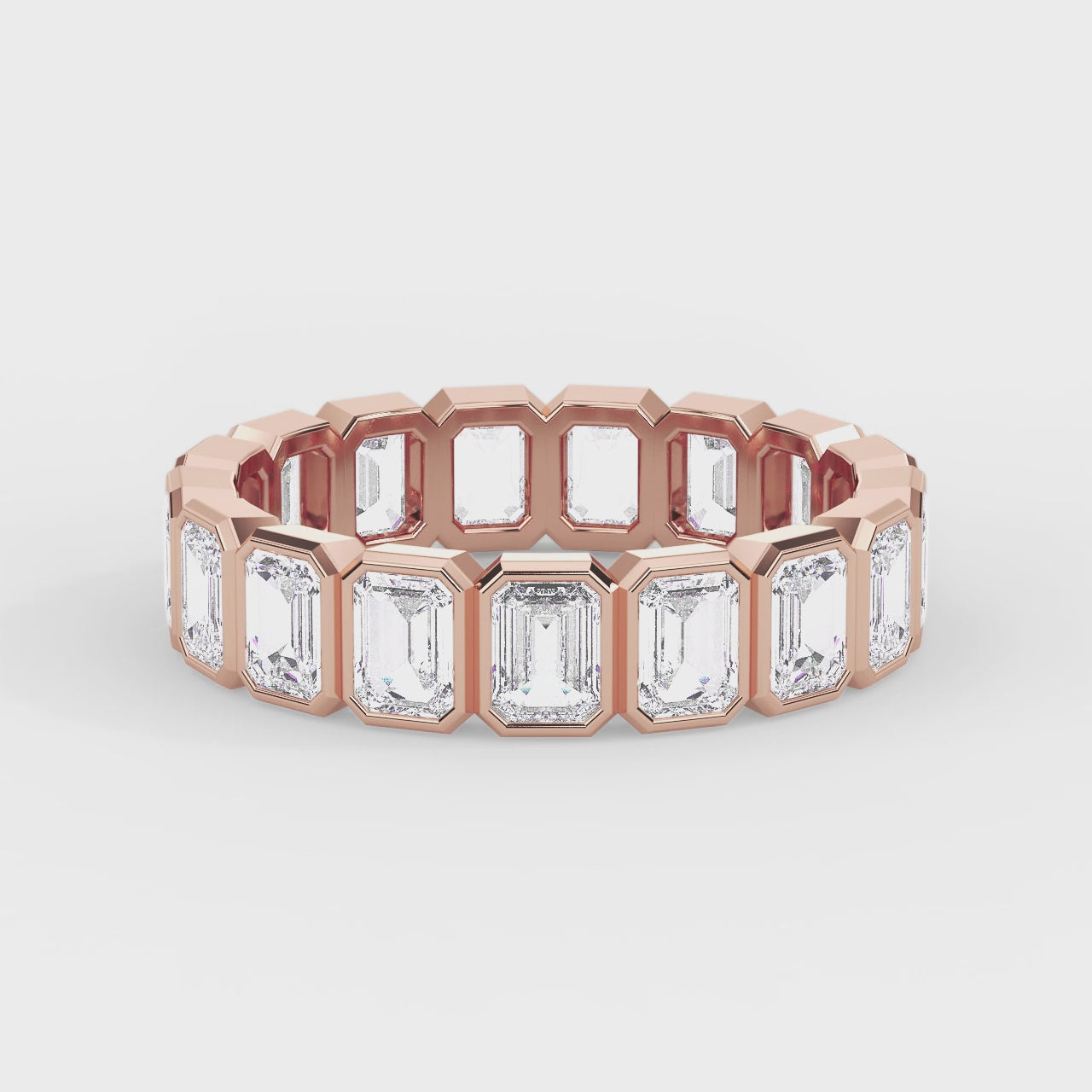Lustre Emerald Ring Rose Gold