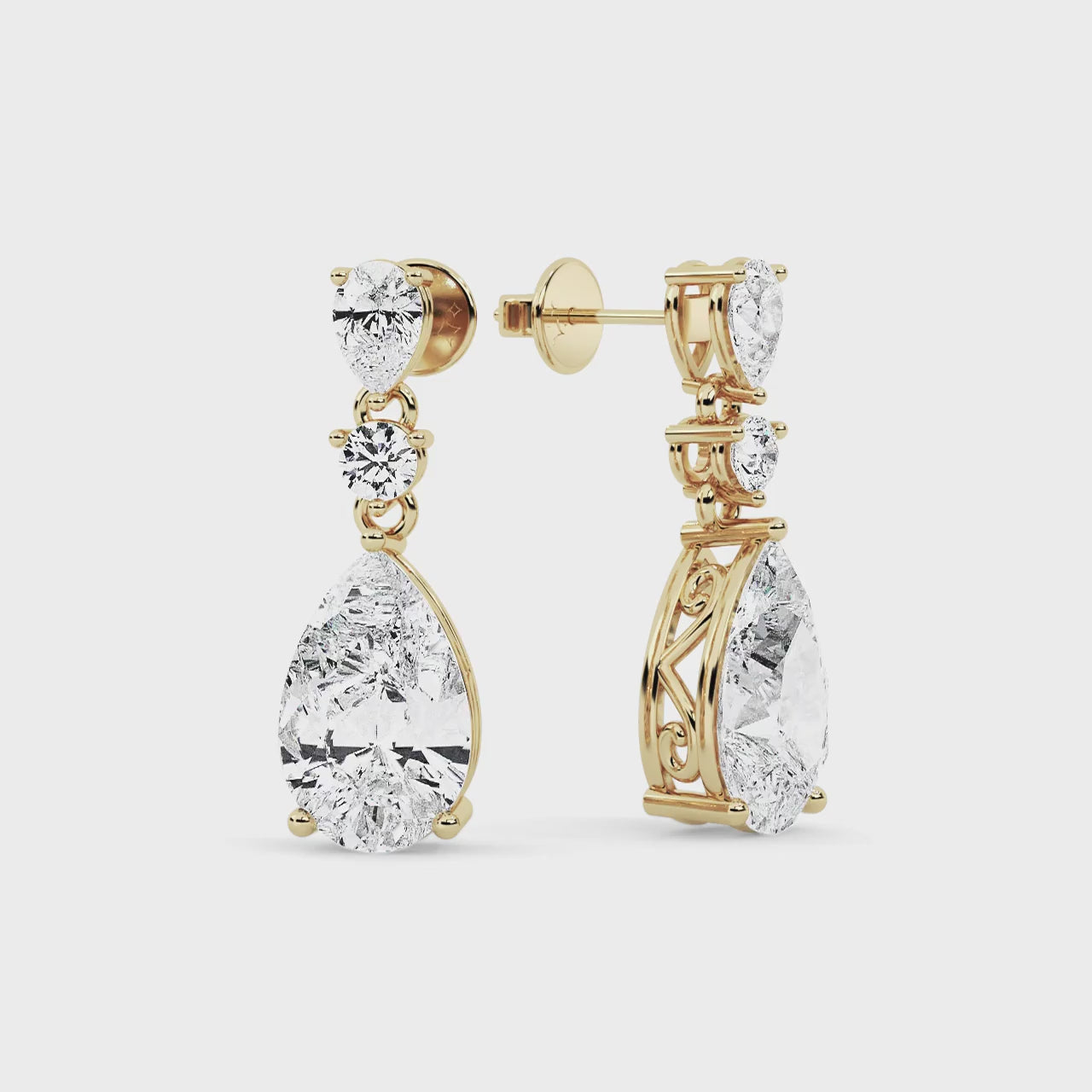 Prism Earring Yellow Gold