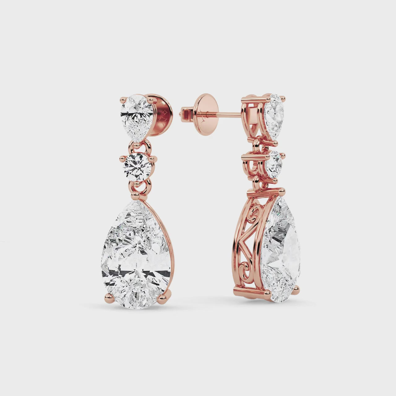 Prism Earring Rose Gold