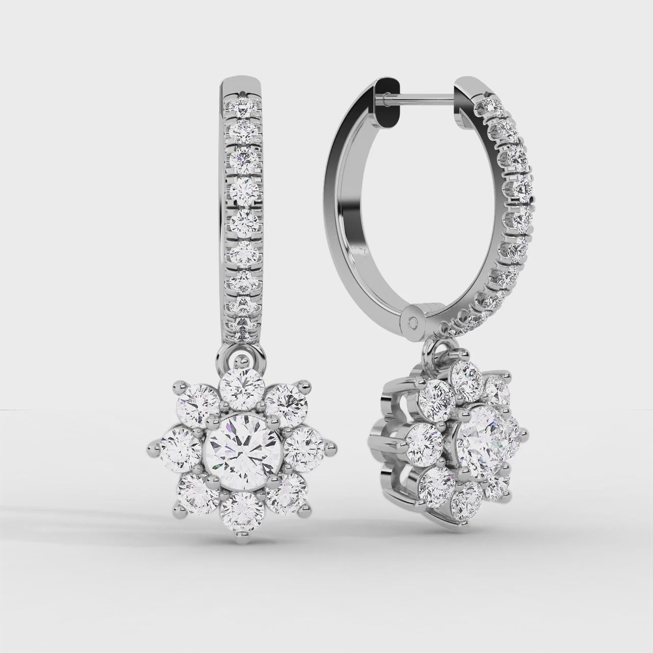 Flora Earring Un White Gold
