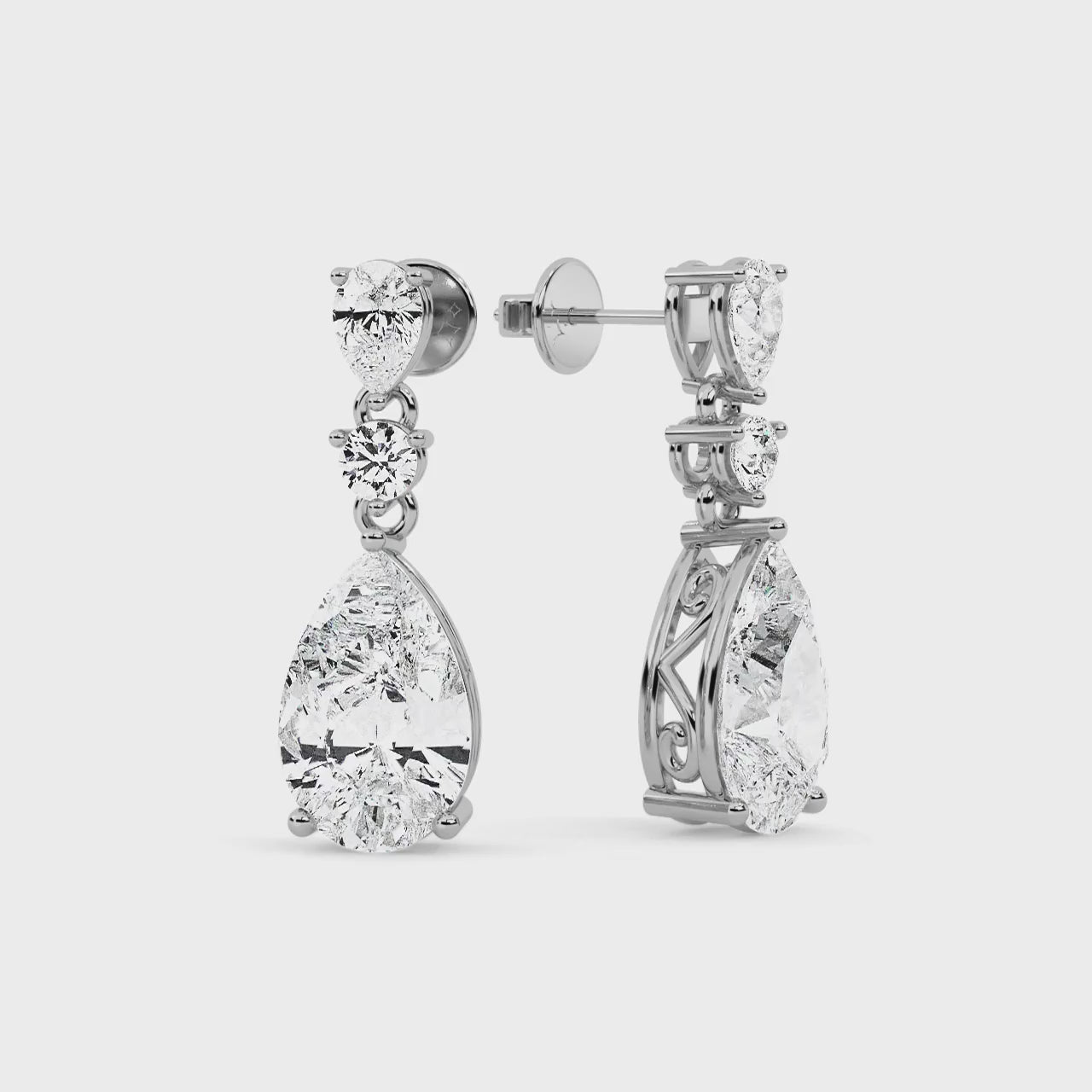 Prism Earring White Gold
