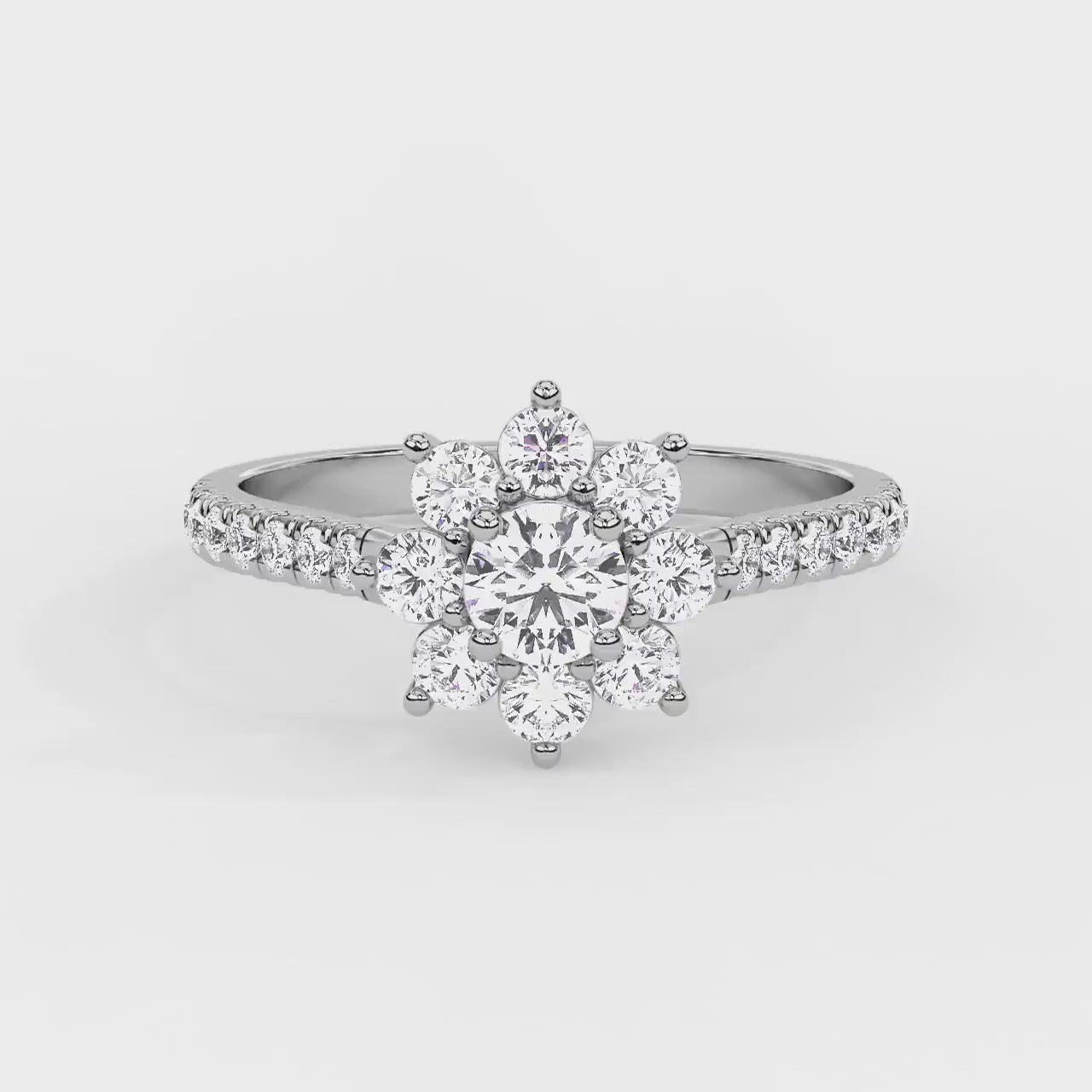 Flora Ring Un White Gold