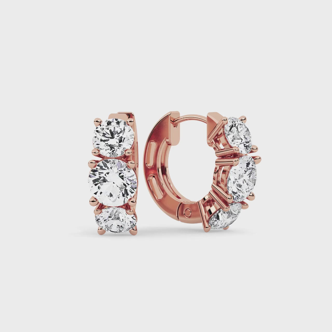 Noire Round Earring Rose Gold