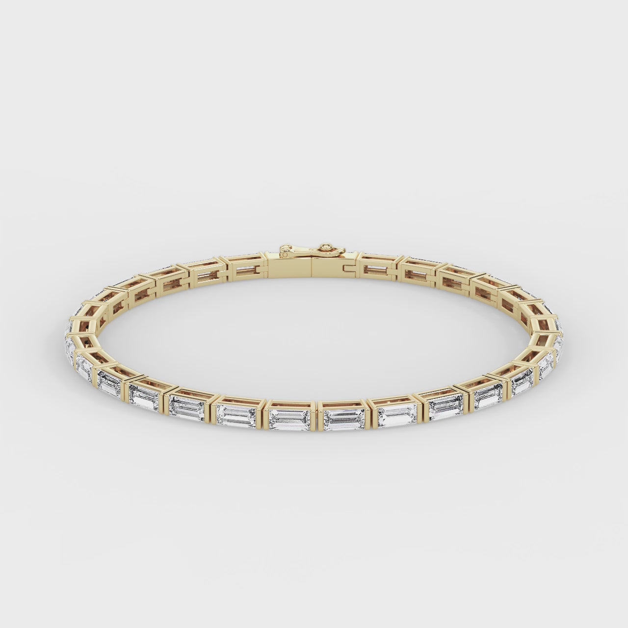 Lusture Baguette Bracelet Yellow Gold